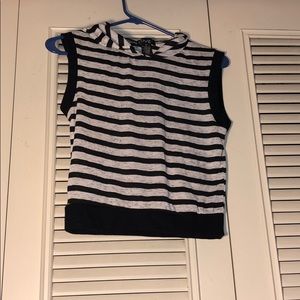 Grey & Black Striped Tank Top